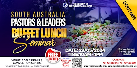 Pastors & Church Leaders Buffet Lunch Seminar