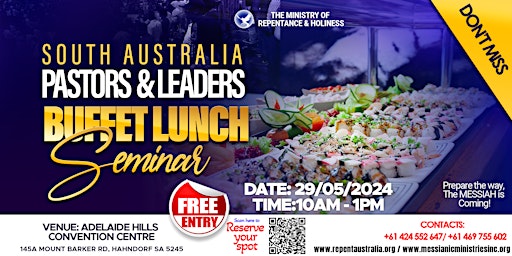 Imagem principal do evento Pastors & Church Leaders Buffet Lunch Seminar