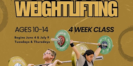 Youth Weightlifting 4-Week Class (ages 10-14)