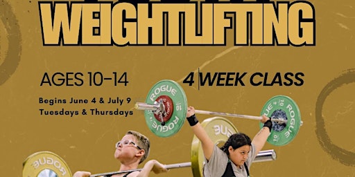 Imagem principal do evento Youth Weightlifting 4-Week Class (ages 10-14)
