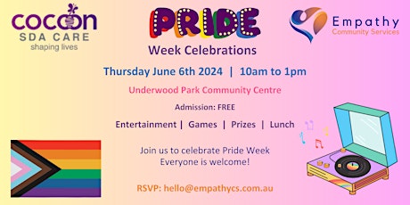 Pride Week Celebrations - Everyone is Welcome!