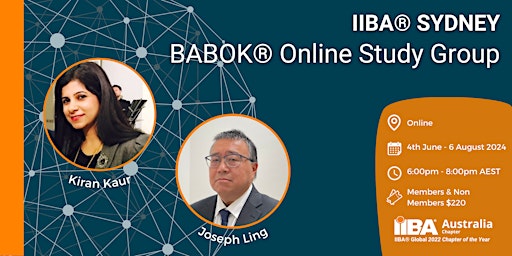 Primaire afbeelding van IIBA® Sydney - BABOK® Online Study Group