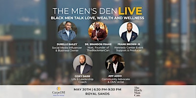 The Men's Den Live: Black Men Talk Love, Wealth & Wellness  primärbild