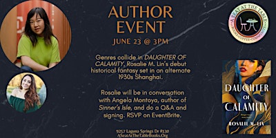 Author Event: Daughter of Calamity with Rosalie M. Lin, with Angela Montoya primary image