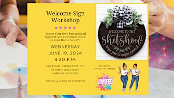 Welcome Sign Workshop primary image