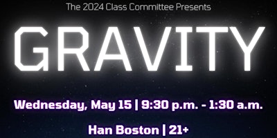 Primaire afbeelding van Gravity - A Harvard Senior Week Celebration