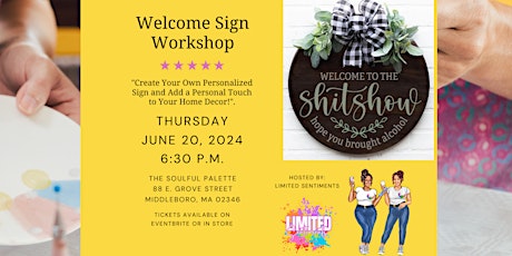 Welcome Sign Paint Night