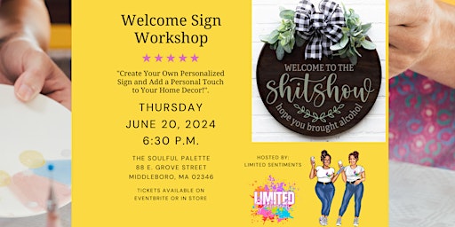 Image principale de Welcome Sign Paint Night