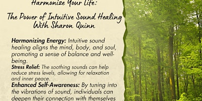 Primaire afbeelding van Harmonize Your Life:   The Power of Intuitive Sound Healing