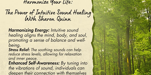 Hauptbild für Harmonize Your Life:   The Power of Intuitive Sound Healing