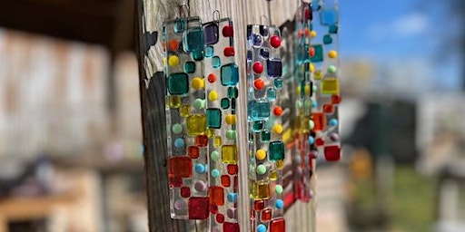 Box & Dots Fused Glass Windchimes primary image