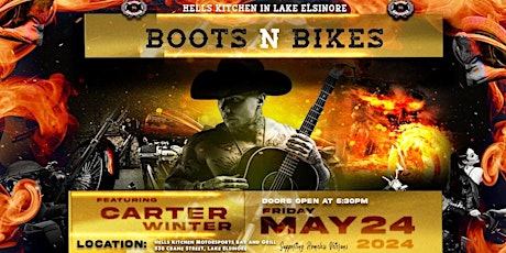 Boots and Bikes at Hells Kitchen featuring Carter