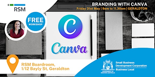 Imagem principal do evento Branding with Canva (Geraldton) Mid West