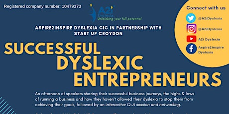 Successful Dyslexic Entrepreneurs primary image