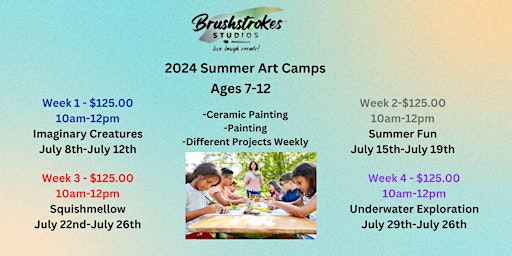 Imagem principal de 2024 Brushstrokes Studios Summer Art Camp