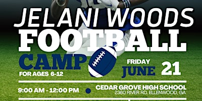 Primaire afbeelding van Jelani Woods Football Camp | Day 1 (AGES 6-12)