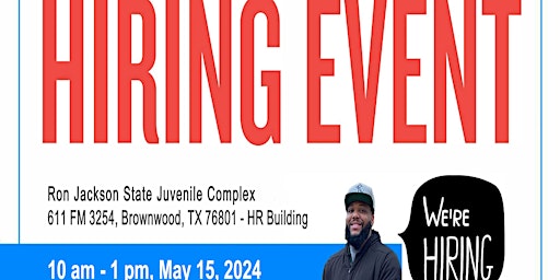 Hiring Event - Juvenile Correctional Officer - Ron Jackson State School  primärbild