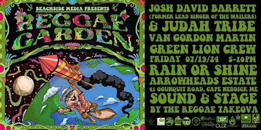 Imagem principal do evento Reggae Garden #3 - Josh David Barrett & Judah Tribe x Van Gordon Martin