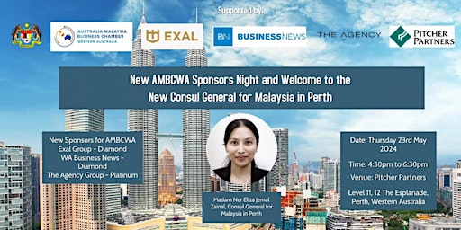 Imagem principal do evento AMBCWA Event | New Sponsors and Welcome to New Consul General for Malaysia