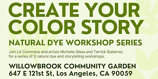 Imagem principal do evento Sharing Our Color Story: Natural Dye and Storytelling Workshop