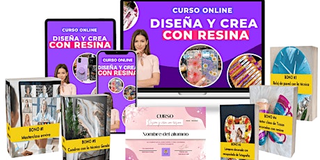 CURSO DISEÑA Y CREA CON RESINA + BONOS GRATIS