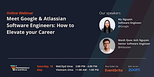 Meet Google & Atlassian Software Engineers: How to Elevate your Career primary image