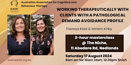 Autistic clients and PDA - Masterclass - Perth