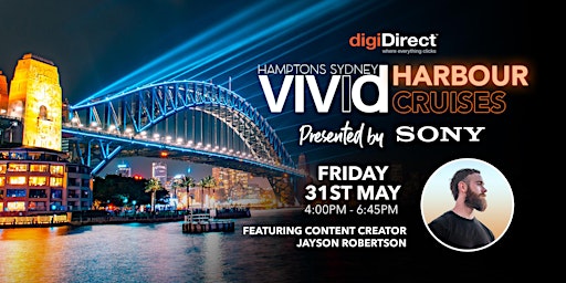 Imagem principal do evento VIVID 2024 - Photographer's Harbour Cruise presented by Sony Australia
