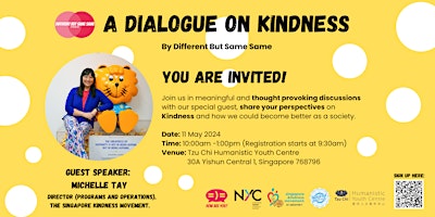 Imagem principal do evento Different But Same Same: A dialogue on Kindness
