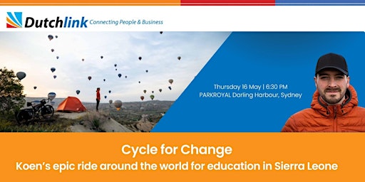 Imagem principal do evento Cycle for Change: Koen's epic ride around the world for education in Afrika