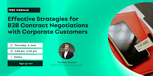 Primaire afbeelding van Effective Strategies for B2B Contract Negotiations with Corporate Customers