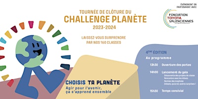 Imagen principal de [ Gala Challenge Planète 2023-24 Nord ] - Présentation des projets élèves