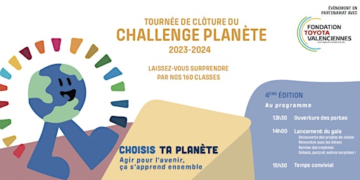 [ Gala Challenge Planète 2023-24 Nord ] - Présentation des projets élèves primary image