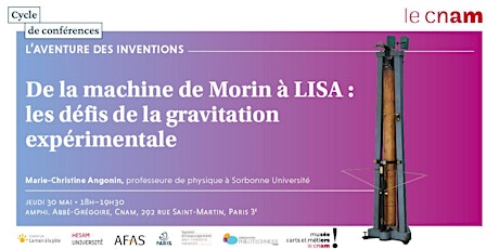 De la machine de Morin à LISA : les défis de la gravitation expérimentale