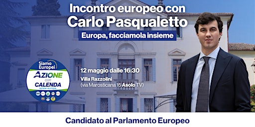 Primaire afbeelding van Incontro europeo col candidato Pasqualetto