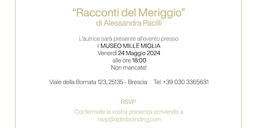 Hauptbild für Presentazione del libro "Racconti del Meriggio"