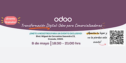 Imagem principal do evento Transformación Digital: Odoo Para Comercializadoras