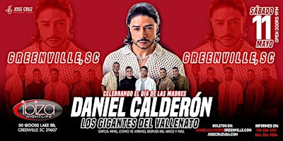 Daniel Calderón and Los Gigantes del Vallenato en Greenville primary image