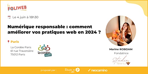 Imagem principal do evento Numérique responsable : comment améliorer vos pratiques web en 2024 ?