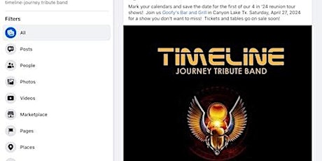 Timeline Journey Tribute Band Reunion Show
