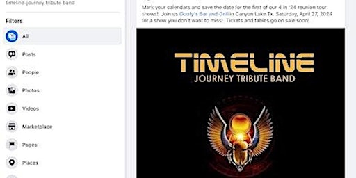 Timeline Journey Tribute Band Reunion Show primary image