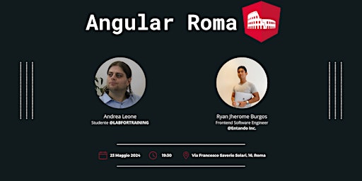 Imagem principal do evento Angular Roma MeetUp @LABFORTRAINING