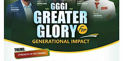Imagem principal do evento GGI GREATER GLORY FOR GENERATIONAL IMPACT
