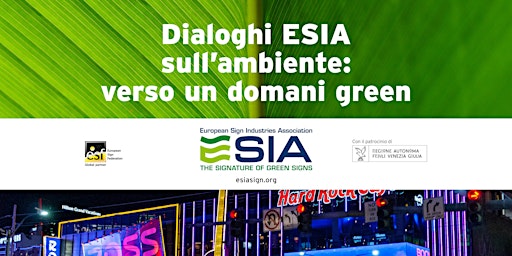 Imagem principal do evento Dialoghi ESIA sull’ambiente: verso un domani green
