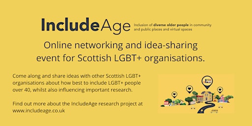 Imagem principal do evento IncludeAge for Pride: Networking and ideas event for LGBTQ+ organisations