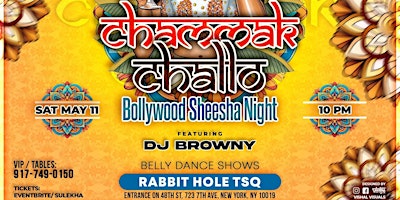 Chammar Challo  (Bollywood Sheesha Night) with Live Belly Dance primary image