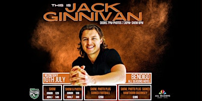 Primaire afbeelding van This is Jack Ginnivan - LIVE at All Seasons Resort, Bendigo!