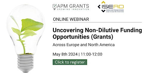 ONLINE WEBINAR  - Uncovering Non-Dilutive Funding Opportunities (Grants) primary image