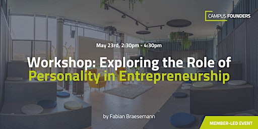 Imagem principal do evento Workshop: Exploring the Role of Personality in Entrepreneurship
