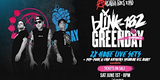 Imagem principal do evento Arcadia Goes Emo - Ft The Blink 182 & Green Day Experience